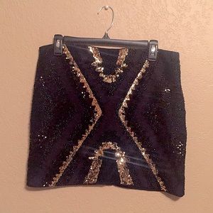 Black and Gold, Beaded Skirt